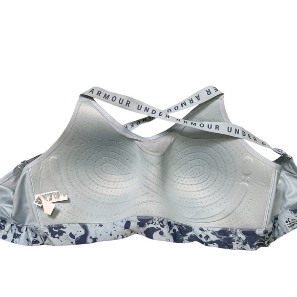 Under Armour 1X Blue Infinity High Printed Sports Bra - Picture 5 of 10